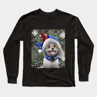 Fluffy anime dog with hat Long Sleeve T-Shirt